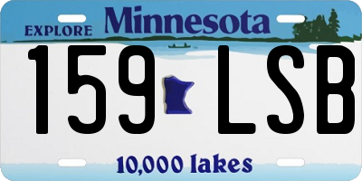 MN license plate 159LSB