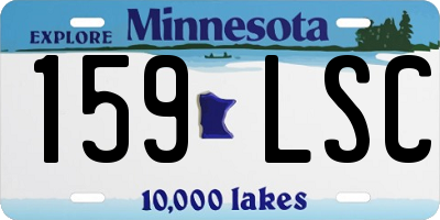 MN license plate 159LSC