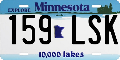 MN license plate 159LSK