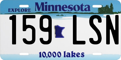 MN license plate 159LSN