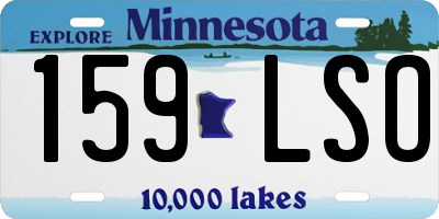MN license plate 159LSO