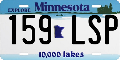 MN license plate 159LSP