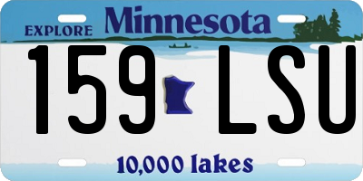 MN license plate 159LSU