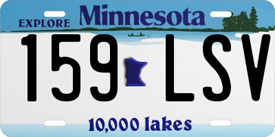 MN license plate 159LSV