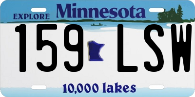 MN license plate 159LSW