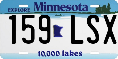 MN license plate 159LSX