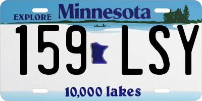 MN license plate 159LSY