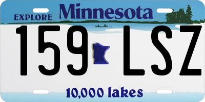 MN license plate 159LSZ