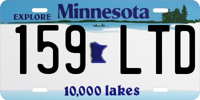 MN license plate 159LTD