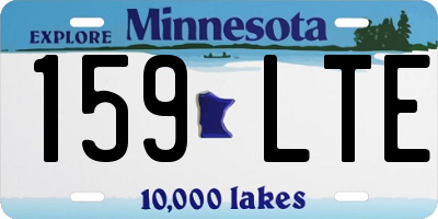 MN license plate 159LTE