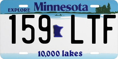 MN license plate 159LTF