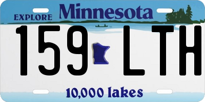 MN license plate 159LTH