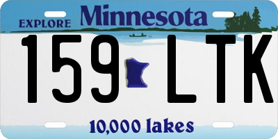 MN license plate 159LTK
