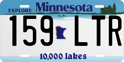 MN license plate 159LTR