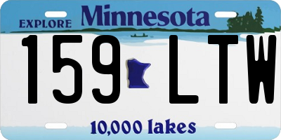 MN license plate 159LTW