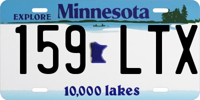 MN license plate 159LTX