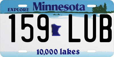 MN license plate 159LUB