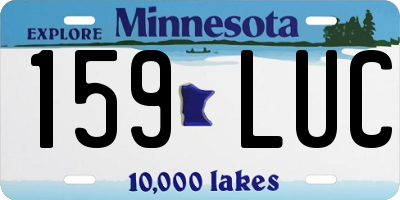 MN license plate 159LUC