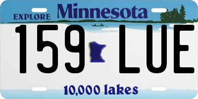 MN license plate 159LUE