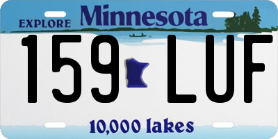 MN license plate 159LUF