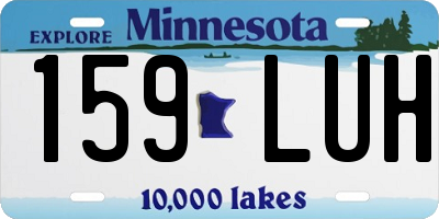 MN license plate 159LUH