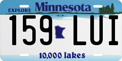 MN license plate 159LUI
