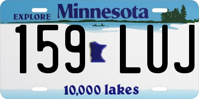 MN license plate 159LUJ