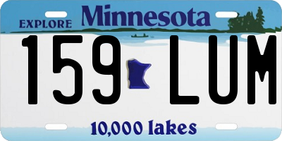 MN license plate 159LUM