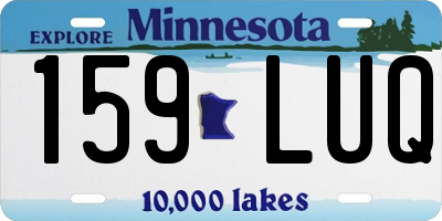 MN license plate 159LUQ