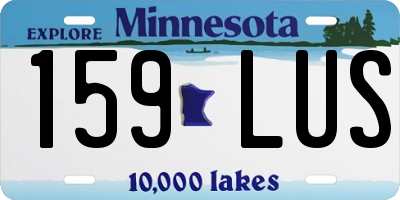 MN license plate 159LUS