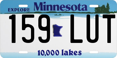 MN license plate 159LUT
