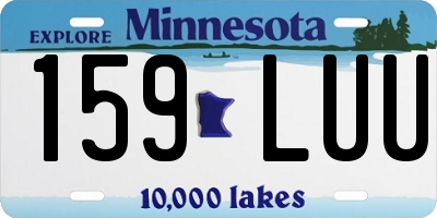 MN license plate 159LUU