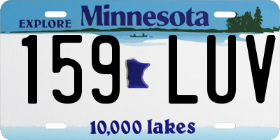 MN license plate 159LUV