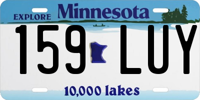 MN license plate 159LUY