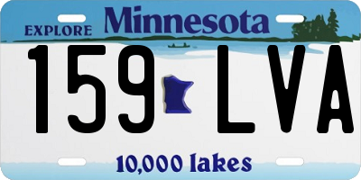 MN license plate 159LVA