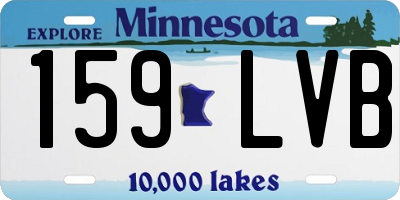 MN license plate 159LVB