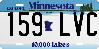 MN license plate 159LVC