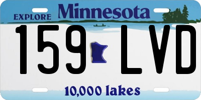 MN license plate 159LVD