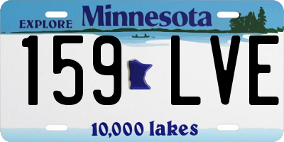 MN license plate 159LVE