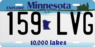 MN license plate 159LVG