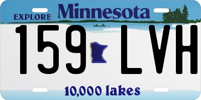 MN license plate 159LVH