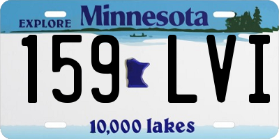 MN license plate 159LVI