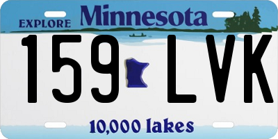 MN license plate 159LVK
