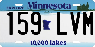 MN license plate 159LVM