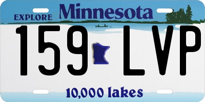 MN license plate 159LVP