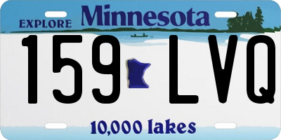 MN license plate 159LVQ