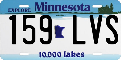 MN license plate 159LVS