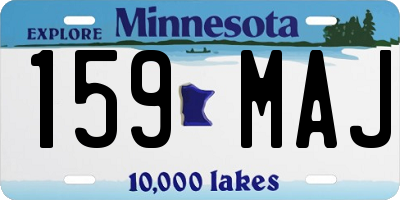 MN license plate 159MAJ
