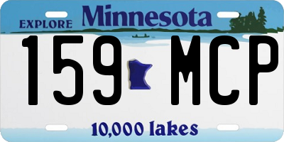 MN license plate 159MCP