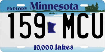 MN license plate 159MCU